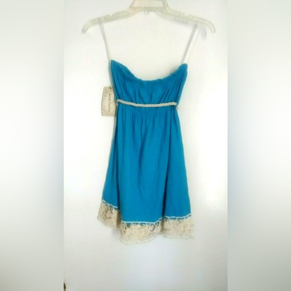 Derek Heart Juniors strapless stretch crinkles soft fabric tube top M - Picture 7 of 8